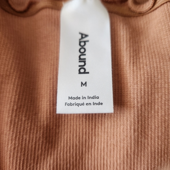 Abound, Short Sleeve Dress, Tan w/Lettuce Edge, M - Picture 4 of 4